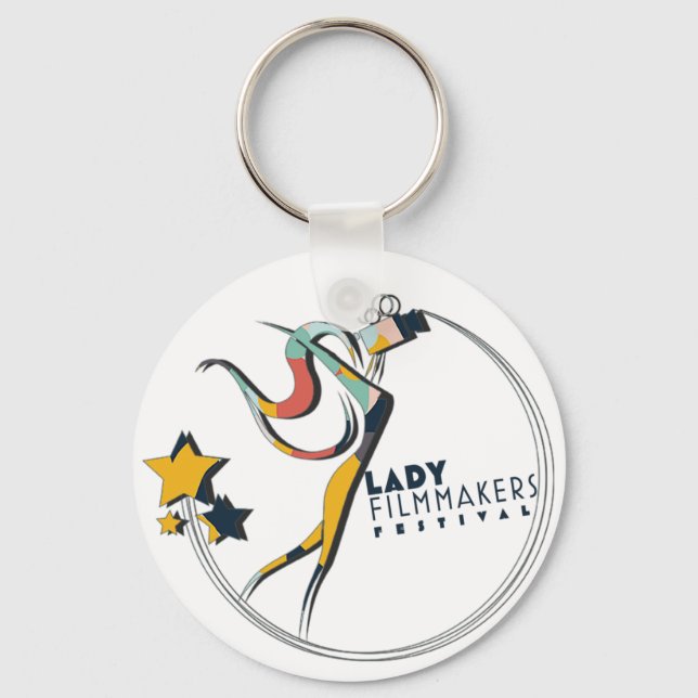 Lady Filmmakers Canvas Key Chain (Front)