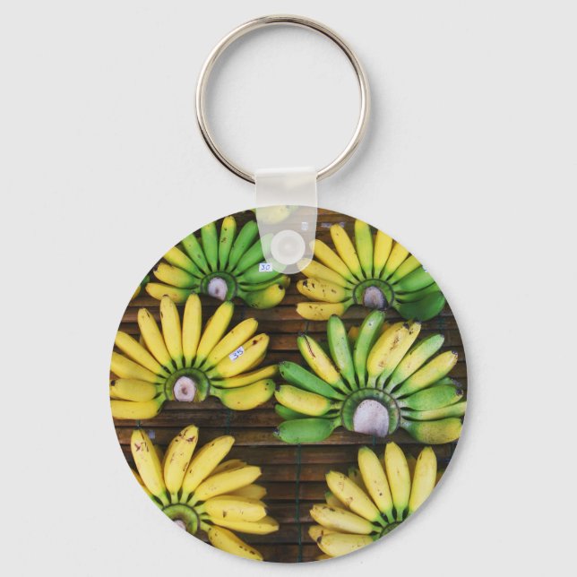 Lady Finger Bananas ~ Egg Banana (กล้วยไข่) Key Ring (Front)