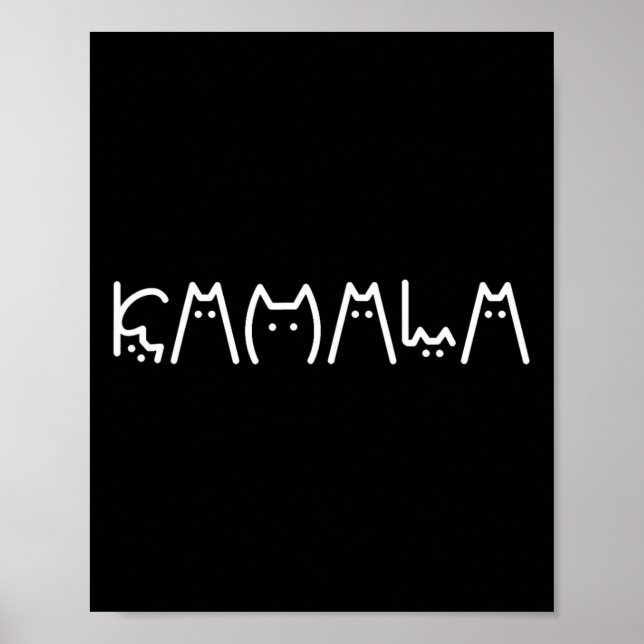 Lady Fun Childless Cat Ladies For Harris 2024  Poster (Front)