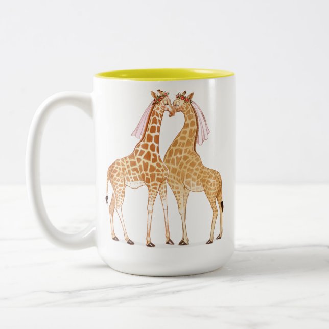 Lady Giraffe Love Mug (Left)