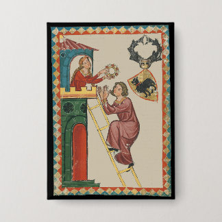 Lady Giving Gift to Suitor, 14th Century