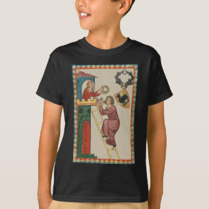 Lady Giving Gift to Suitor, 14th Century T-Shirt