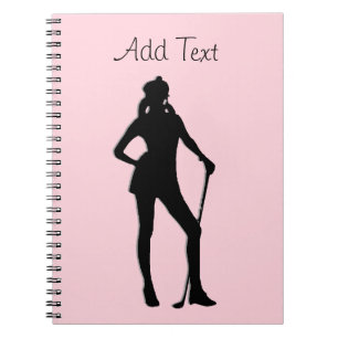 Lady Golf Pink Sport Spiral Notebook