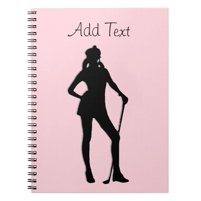 Lady Golf Pink Sport Spiral Notebook (Front)