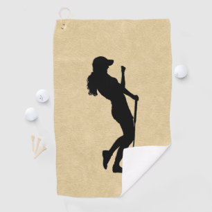 Lady Golf Sports Design Leather Look Towel