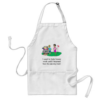 Lady Golfer Cartoon Apron