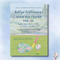 * Lady Golfer Custom 50th Birthday Party