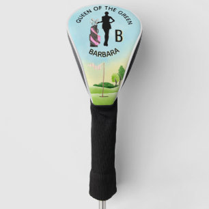 Lady Golfer Golf Course Custom Name 3-D Monogram   Head Cover