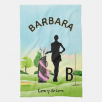 Lady Golfer Golf Course Custom Name 3-D Monogram  