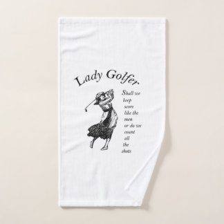 Lady Golfer Hand Towel