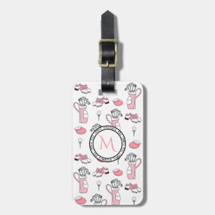 Lady Golfer Personalised Luggage Tag