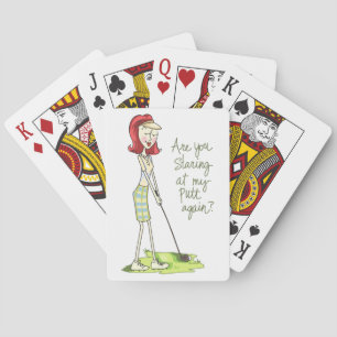 Lady Golfer Playing Cards