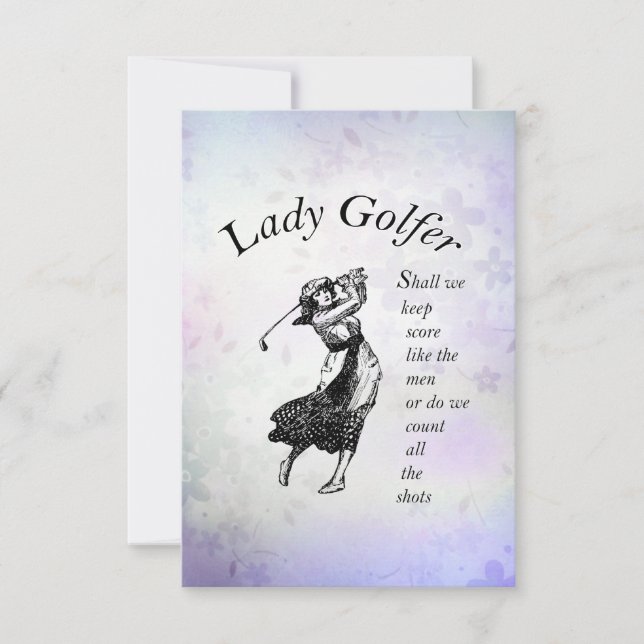 Lady Golfer RSVP Card (Front)