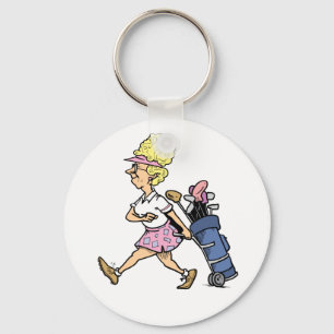 Lady Golfer Tshirts and Gifts Key Ring