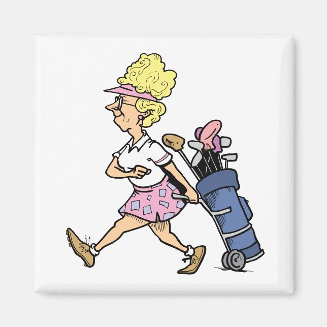 Lady Golfer Tshirts and Gifts Magnet (Front)