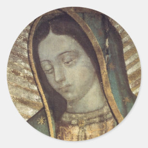 Lady Guadalupe Classic Round Sticker