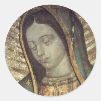 Lady Guadalupe Classic Round Sticker