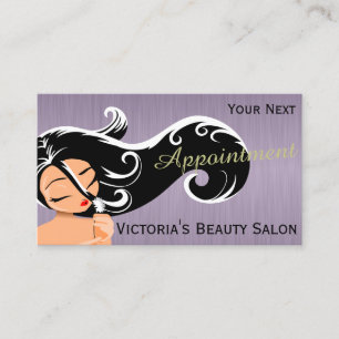 Lady Hair Stylist Appointment Cards
