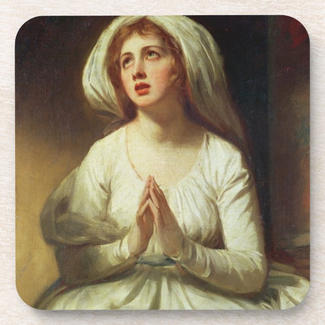 Lady Hamilton Praying Coaster (Front)