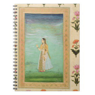 Lady holding a flower, from the Small Clive Album Spiral Notebook