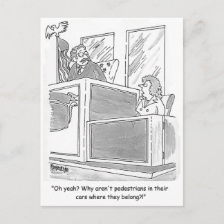 Lady Hollering At Judge Postcard