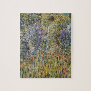 Lady in a Garden by Frederick Frieseke, Fine Art Jigsaw Puzzle