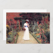 Lady in a Garden Invitations (Front/Back)