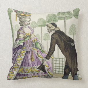 Lady in a Lilac Dress Promenades in the Gardens of Cushion