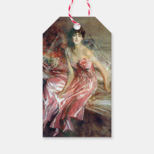 Lady in a Pink Dress (by Giovanni Boldini) Gift Tags
