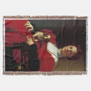 Lady in a Red Dress Throw Blanket