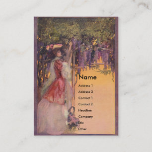 Lady in a Wisteria Garden Business Card