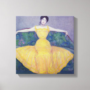 Lady in a Yellow Dress, 1899 Canvas Print