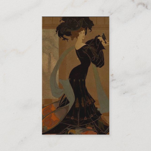 Lady in Black Business Card (Front)