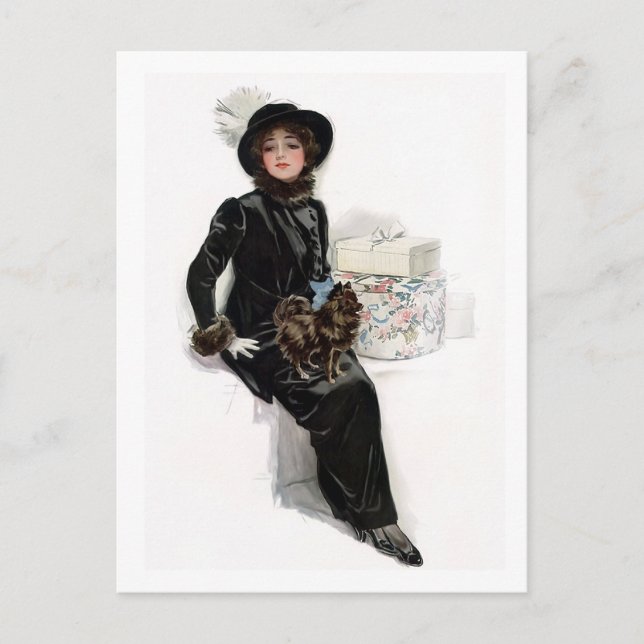 Lady in Black Postcard (Front)