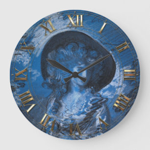 Lady in Bleu Large Clock