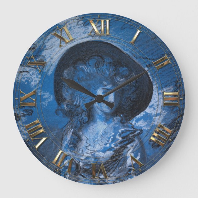 Lady in Bleu Large Clock (Front)