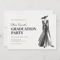 Lady in Elegant Gown fashion graduation 