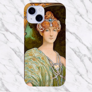 Lady in Green iPhone 15 Case