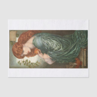 Lady in green tissue paper