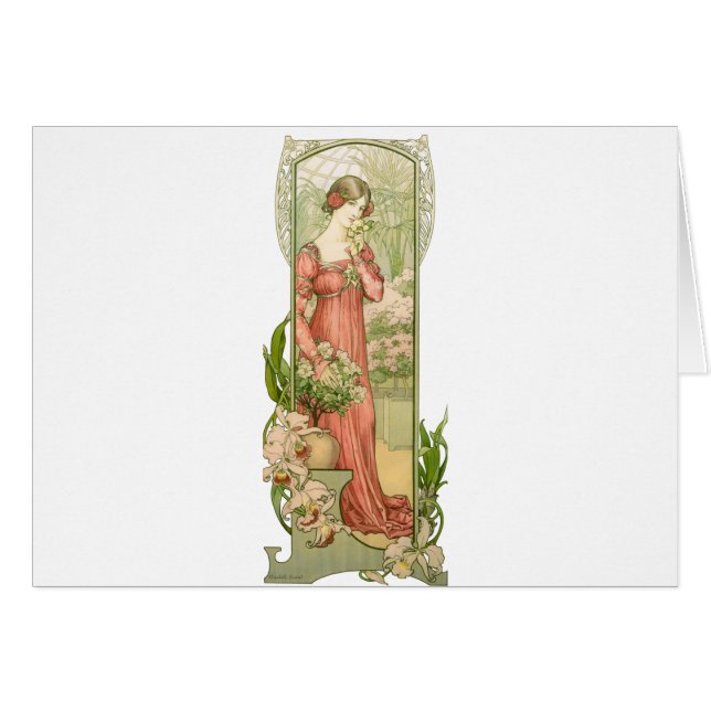 Lady in greenhouse (Front Horizontal)
