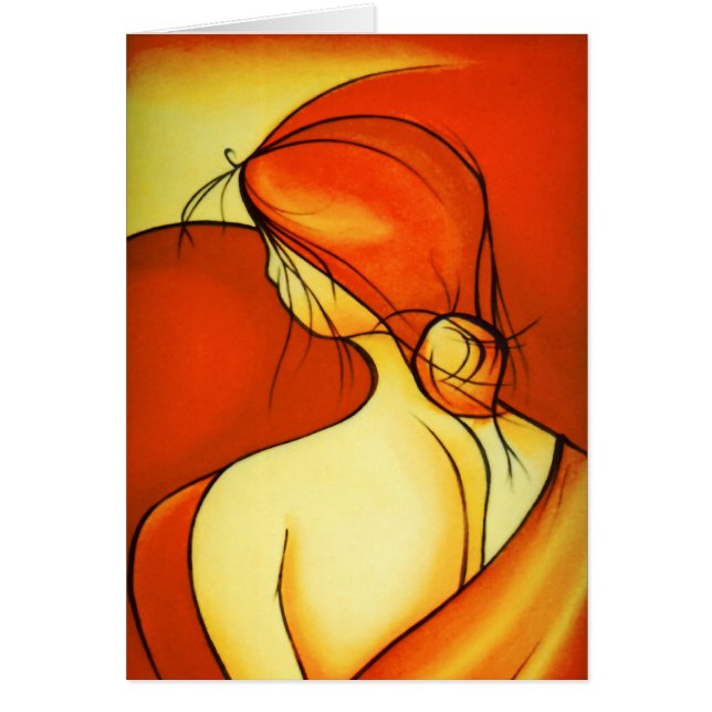 Lady In Orange blank notelet / card (Front)
