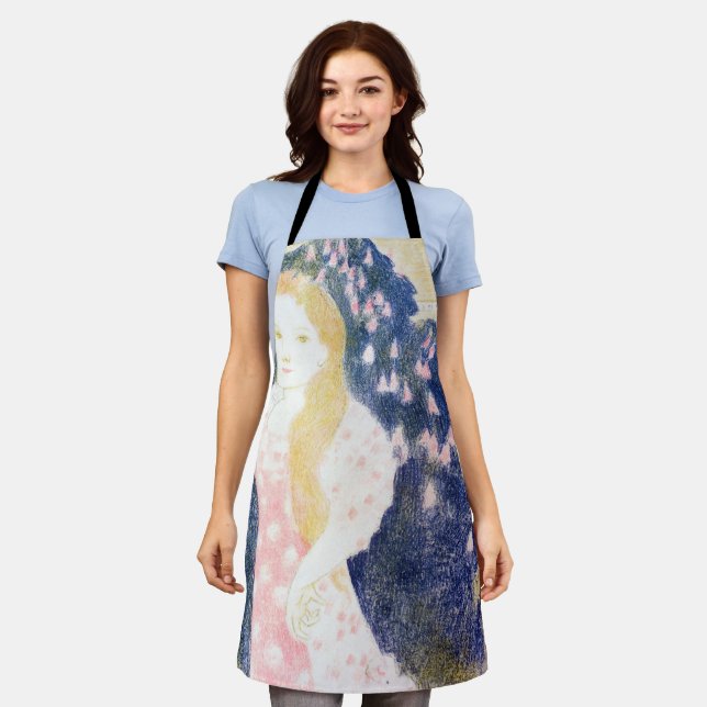Lady in Pink Dress, Maurice Denis Apron (Worn)