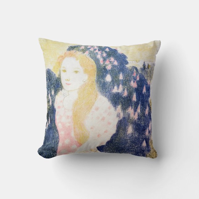 Lady in Pink Dress, Maurice Denis Cushion (Front)