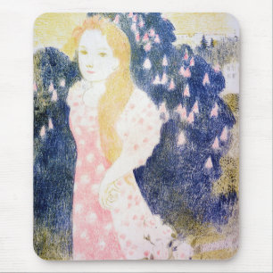Lady in Pink Dress, Maurice Denis Mouse Pad