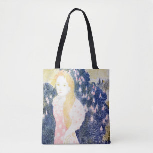 Lady in Pink Dress, Maurice Denis Tote Bag