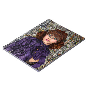 Lady in Purple Spiral Notebook