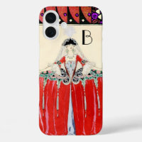 LADY IN RED,BEAUTY FASHION COSTUME DESIGN MONOGRAM