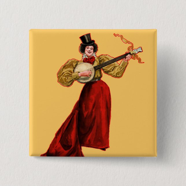 Lady In Red Button (Front)