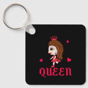 Lady in red keychain