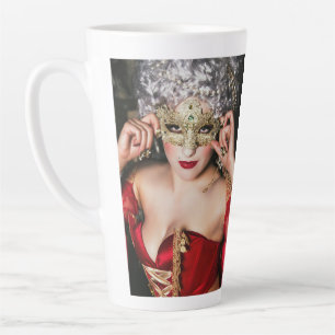Lady in Red mug, Virginia Rose Collection Latte Mug